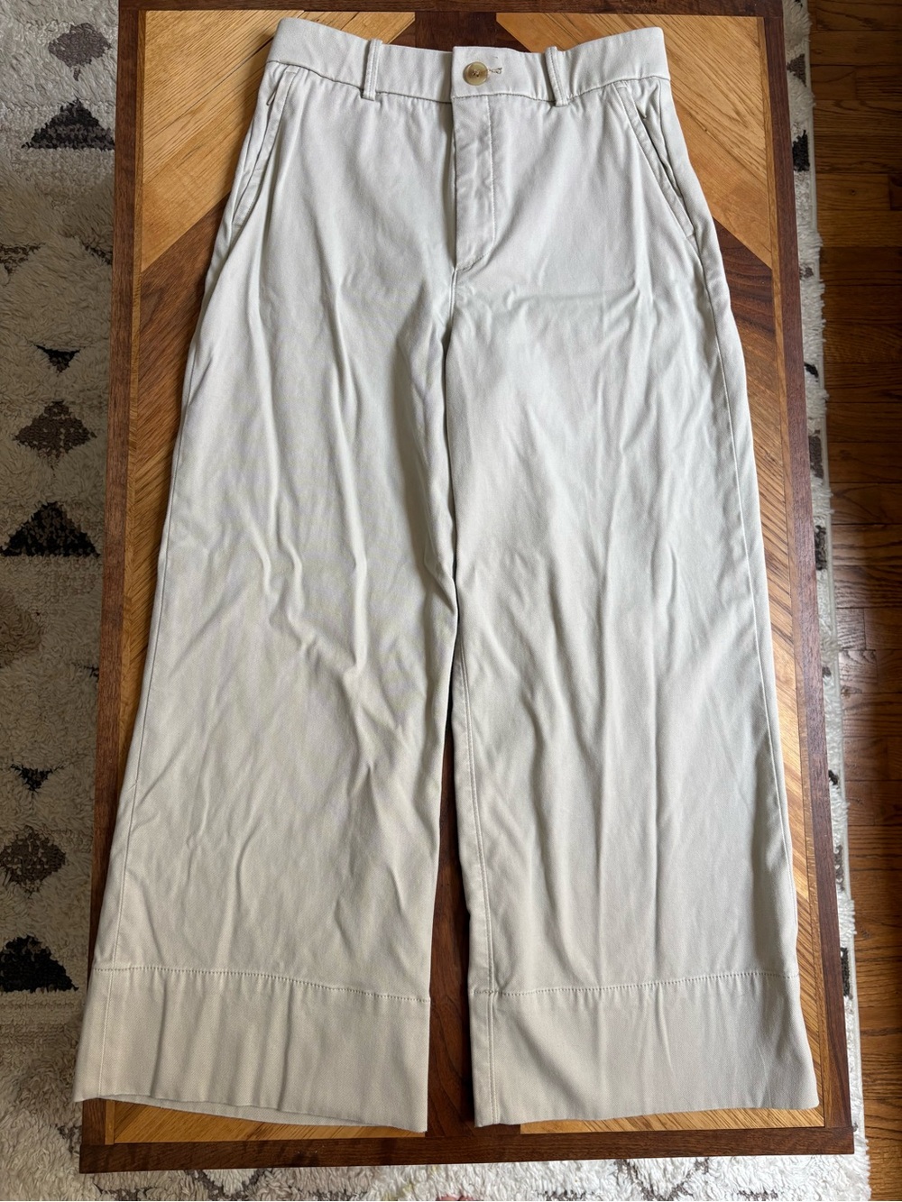 SPANX supersmooth Stretch Twill Cropped Wide Leg Pant - Bone